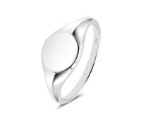 Signet Plain Silver Ring NSR-4342